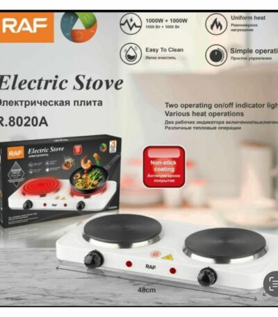 Hot Plate Table de cuisson électrique plaque chauffante 2 feux blanc 2000w