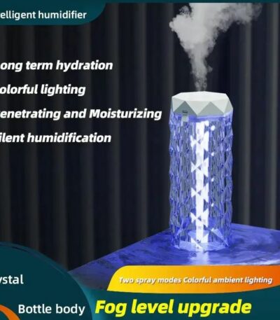 Humidificateur 400 Ml + Lumière Ambiante Multicolore Multifonction