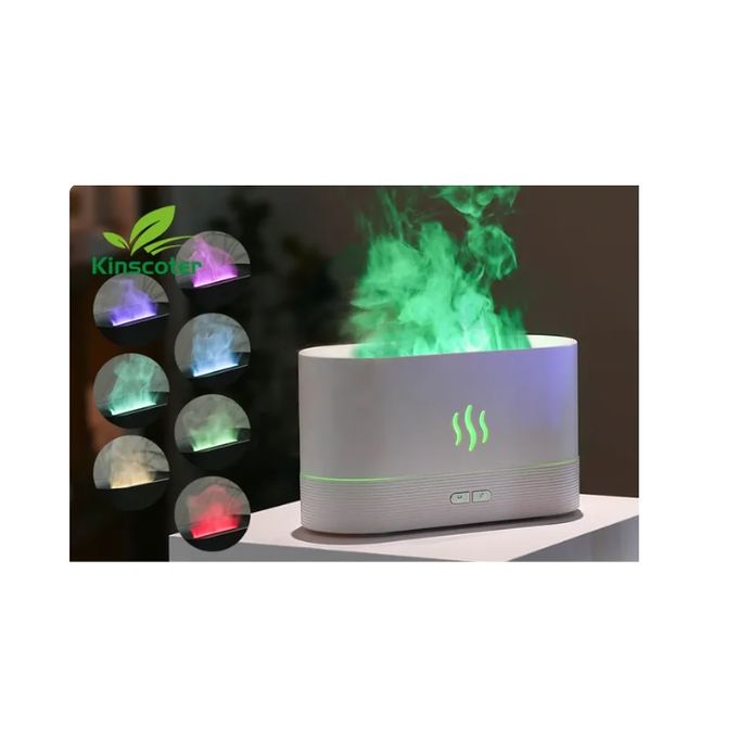 Humidificateur d'air ultrasonique, lampe à flamme