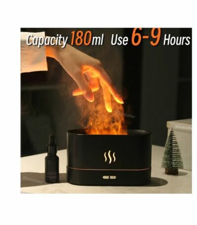Humidificateur d'air ultrasonique, lampe à flamme