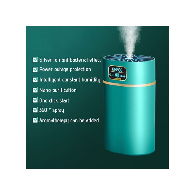 Humidificateur De Brume Fraîche De Bureau Portable Avec Fonction De Nuit Colorée - Verte