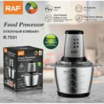 Kitchen Hachoir à Viande et Legumes Electrique Inox 3 Litres - Trancheuse à Tranches D'Oignons
