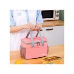 Large Portable Aluminum Foil Insulated Lunch Box - Navy Blue