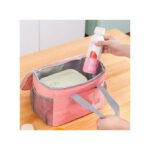 Large Portable Aluminum Foil Insulated Lunch Box - Navy Blue