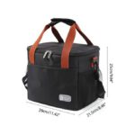 Large Portable Aluminum Foil Insulated Lunch Box - Navy Blue