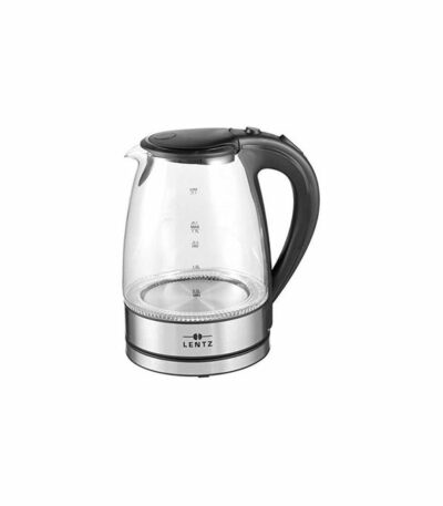 Lentz - Bouilloire Verre - LED - 1,7 Litre - Argent