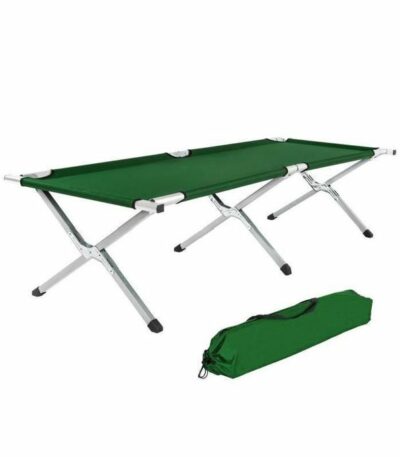 Lit Camping Pliable Verte.