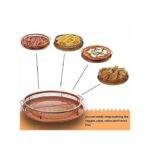 Lot 2 paniers de cuisson multi-usages acier inoxydable pour four antiadhésive
