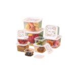 Lot de 10 boîtes de conservation alimentaires en plastique réutilisables