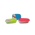 Lot de 3 Boîtes hermétiques alimentaires 3 x 550 ml