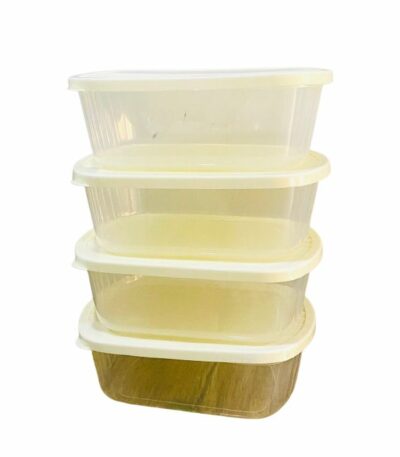 Lot de 4 boîtes de rangement en plastique avec couvercles