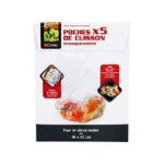 Lot de 5 Poches de Cuisson, Pet, Transparent, 37,7 x 25 x 0,1 cm