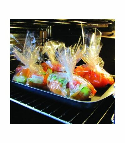 Lot de 5 Poches de Cuisson, Pet, Transparent, 37,7 x 25 x 0,1 cm