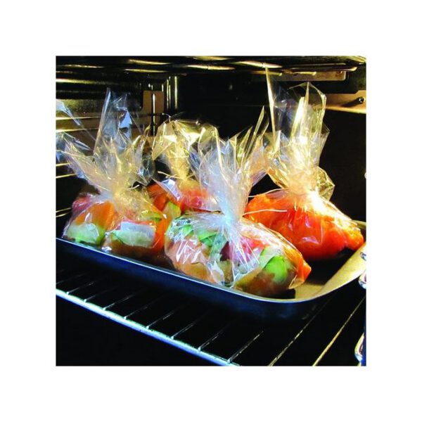 Lot de 5 Poches de Cuisson, Pet, Transparent, 37,7 x 25 x 0,1 cm