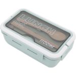 Lunch Box, Antifouling Thermique Bento Box 2 Compartiments 1100 ml pour l'école pour le bureau(Vert)