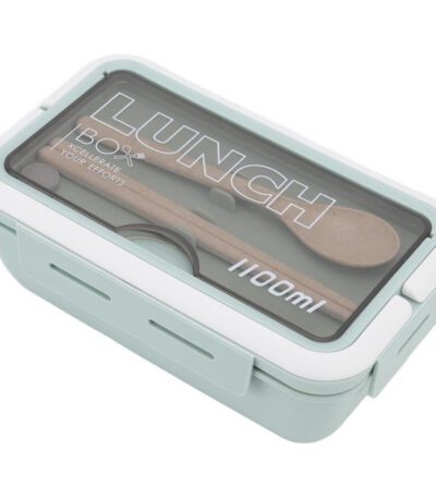 Lunch Box, Antifouling Thermique Bento Box 2 Compartiments 1100 ml pour l'école pour le bureau(Vert)