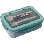 Lunch Box, Antifouling Thermique Bento Box 2 Compartiments 1100 ml pour l'école pour le bureau(Vert)