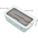 Lunch Box, Antifouling Thermique Bento Box 2 Compartiments 1100 ml pour l'école pour le bureau(Vert)
