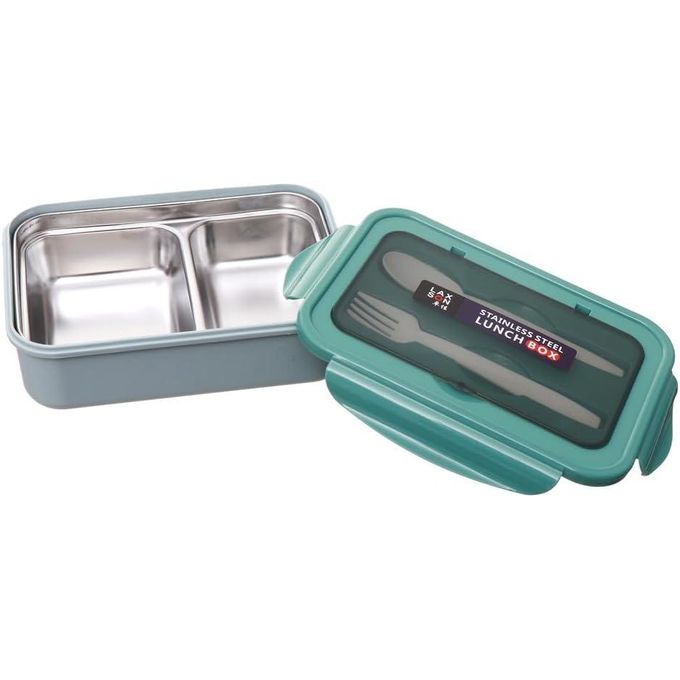 Lunch Box, Antifouling Thermique Bento Box 2 Compartiments 1100 ml pour l'école pour le bureau(Vert)