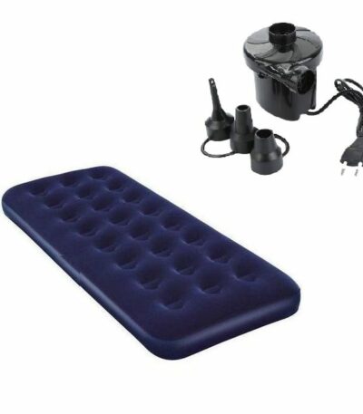Matelas Gonflable 1 Place + gonfleur. 1.81cm x 99cm x 22cm