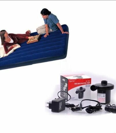 Matelas Gonflable 2 Place + gonfleur. 2.3m x 1.52m x 22cm