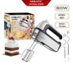 Mélangeur électrique à main à 5 vitesses réglables, Double fouet, batteur à œufs, cuisine, gâteau, outils ménagers
