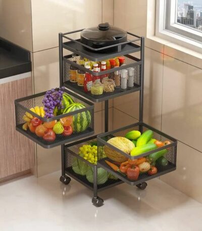 Meuble de Rangement - 4 Parties - noire