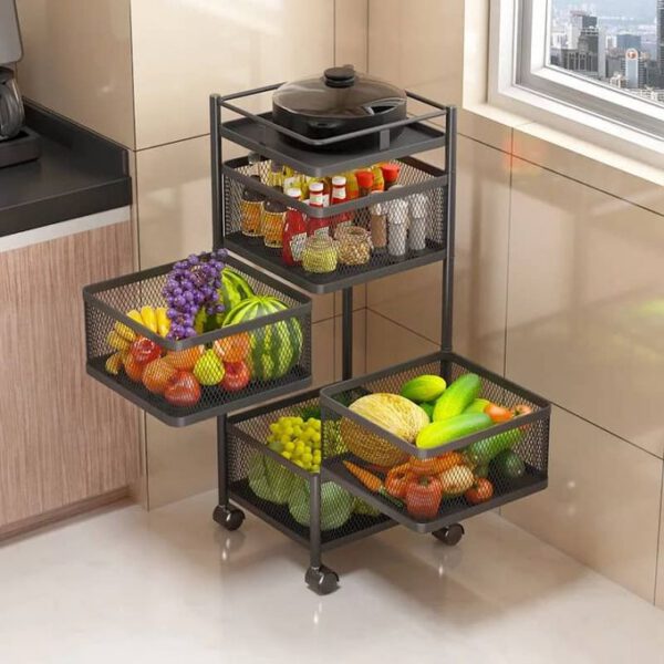 Meuble de Rangement - 4 Parties - noire