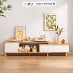 Meuble TV, centre de divertissement blanc avec 3 tiroirs, console TV pour salon et chambre à coucher stylé