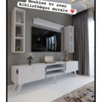 MEUBLE TV MYNITURE FESTIVAL S3007-2 NOYER STYLE BLANC