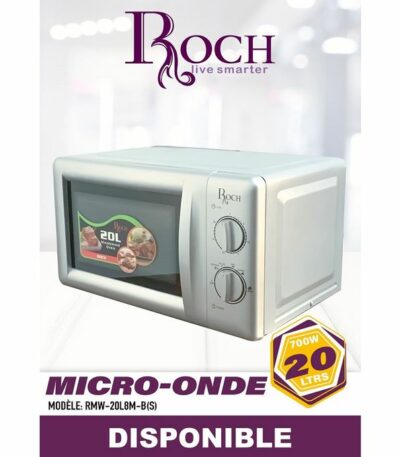 Micro Onde Roch RMW-20LMX7-B(S) 20 Litres Silver