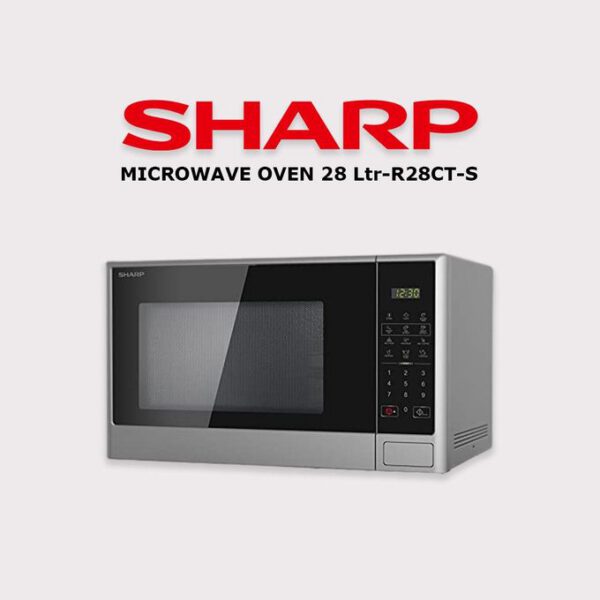 Micro-ondes numérique à bouton-poussoir de 28 litres R-28CT-S