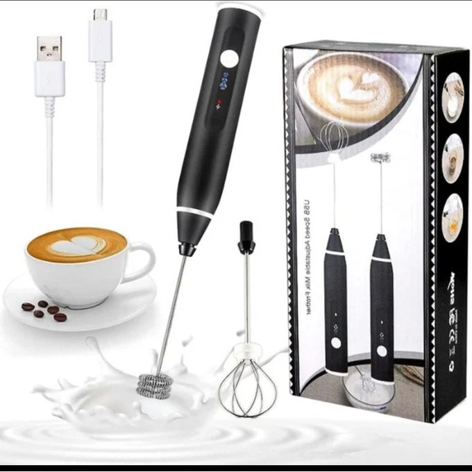 Mini Batteur Électrique à lait et Oeufs rechargeable 2 en 1.