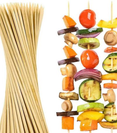 mini brochettes pour barbecue en bois