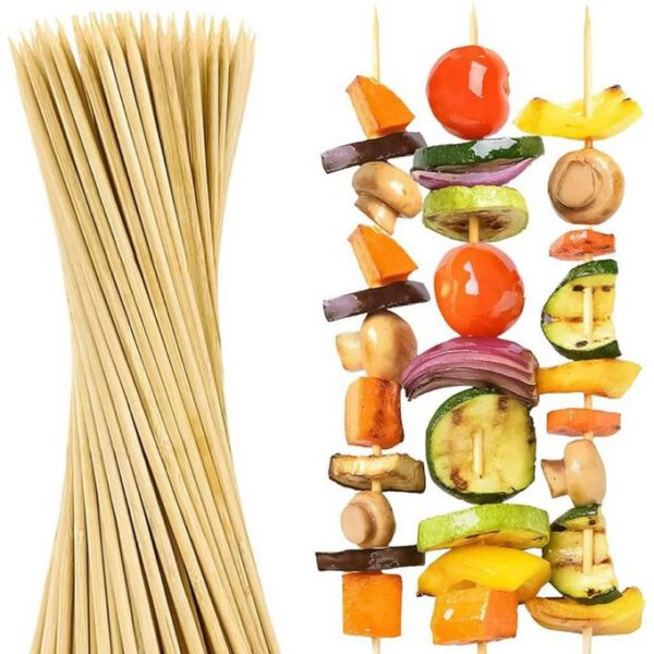 mini brochettes pour barbecue en bois