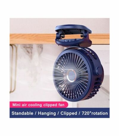 Mini Clip Rechargeable 10000mah 360° Rotation 4 Speeds Desktop Fan Wind