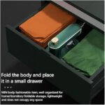 Mini défroisseur à main, fer à repasser portable, vert (livré avec base et tasse d'eau)