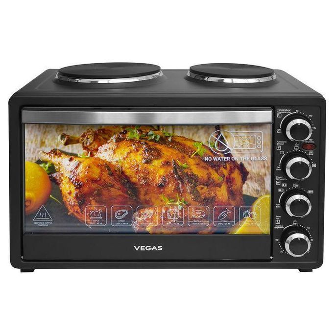 Mini Four Électrique Multifonction avec Plaque Chauffante , 2600W