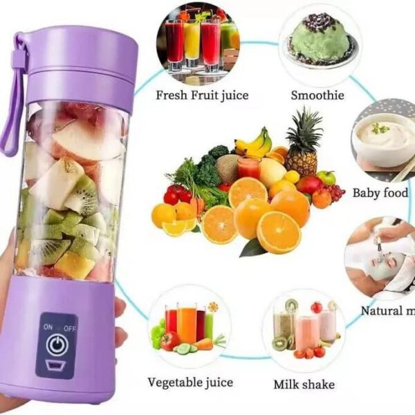 Mini mixeur portable, bouteille de jus, câble USB portable, 6 lames, shaker électrique sans fil, rechargeable