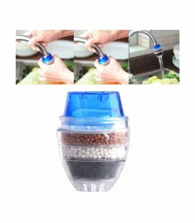Mini purificateur d'eau pour robinet de cuisine-6 couches, avec filtre à charbon