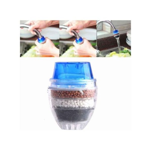 Mini purificateur d'eau pour robinet de cuisine-6 couches, avec filtre à charbon