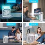 Mini Ventilateur / climatiseur portable - Humidificateur de bureau Purificateur 3 vitesses