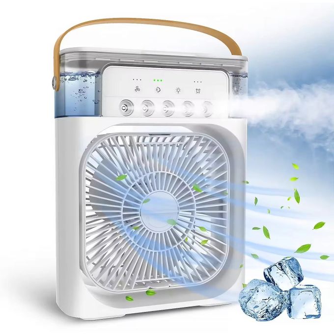 Mini Ventilateur / climatiseur portable - Humidificateur de bureau Purificateur 3 vitesses