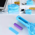 Mini Ventilateur Portable Rechargeable USB - Bleu