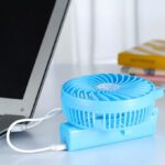 Mini Ventilateur Portable Rechargeable USB - Bleu