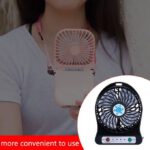 Mini Ventilateur Rechargeable USB avec câble et batterie-noir