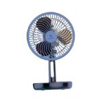 Mini Ventilateur Silencieux / Rechargeable - 3 vitesse avec rotation et ampoule
