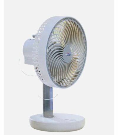 Mini Ventilateur Silencieux / Rechargeable - 3 vitesse avec rotation et ampoule