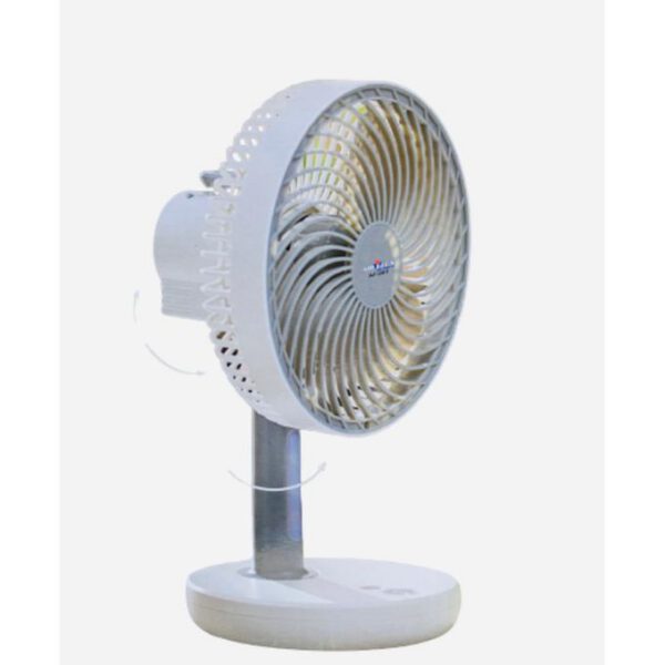 Mini Ventilateur Silencieux / Rechargeable - 3 vitesse avec rotation et ampoule