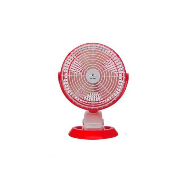 Mini Ventilateur Silencieux / Rechargeable - Ondulation 8 pouces - Rouge/Blanc